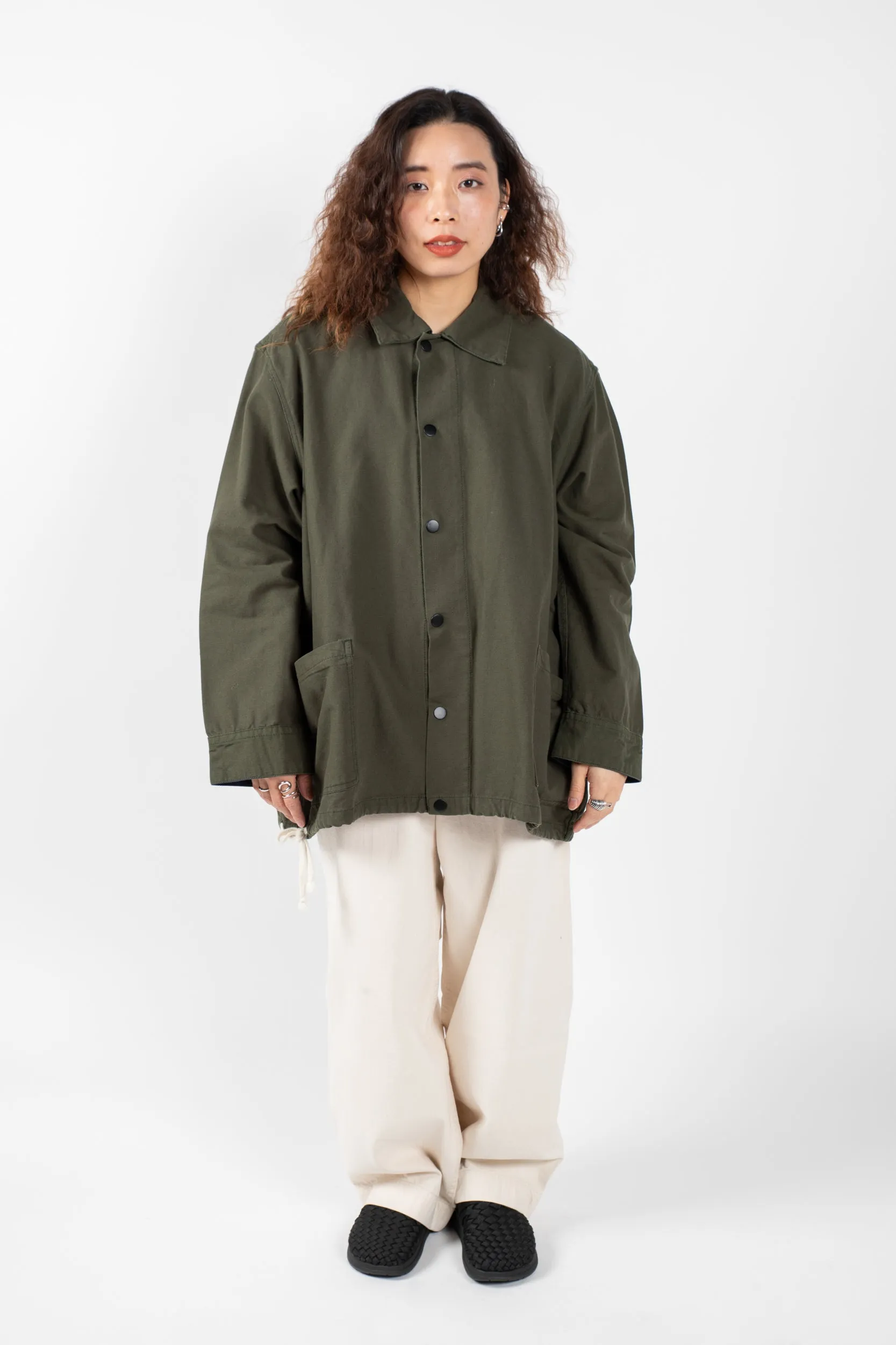 3013 Button Coach Jacket | Vine Green