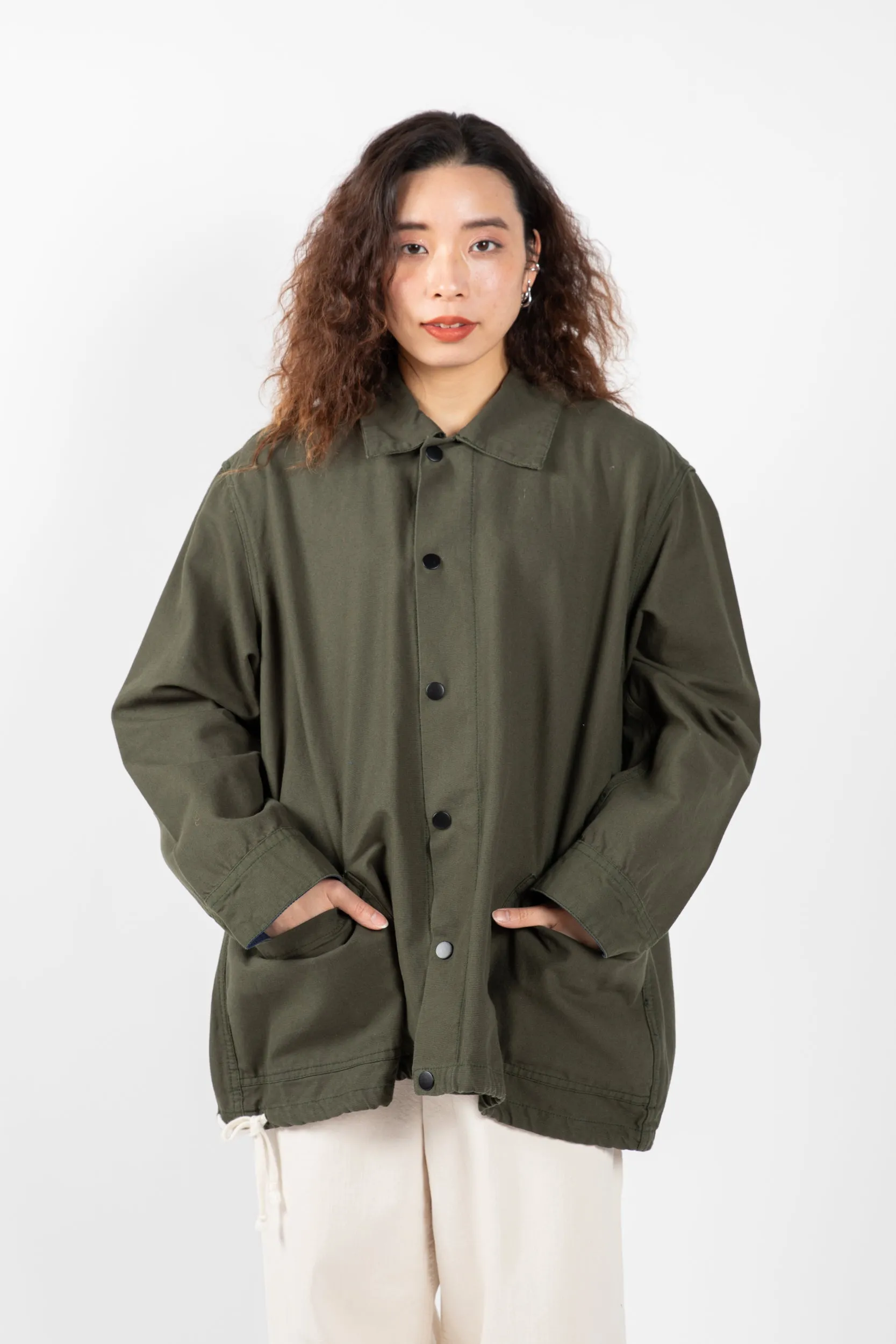 3013 Button Coach Jacket | Vine Green