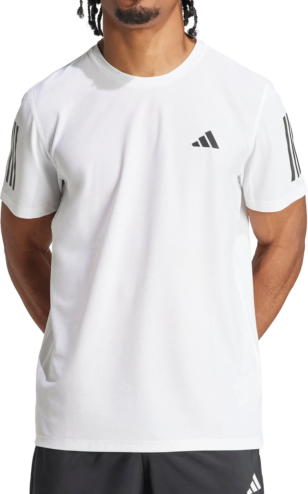 adidas Own The Run Short Sleeve Mens Running Top - White