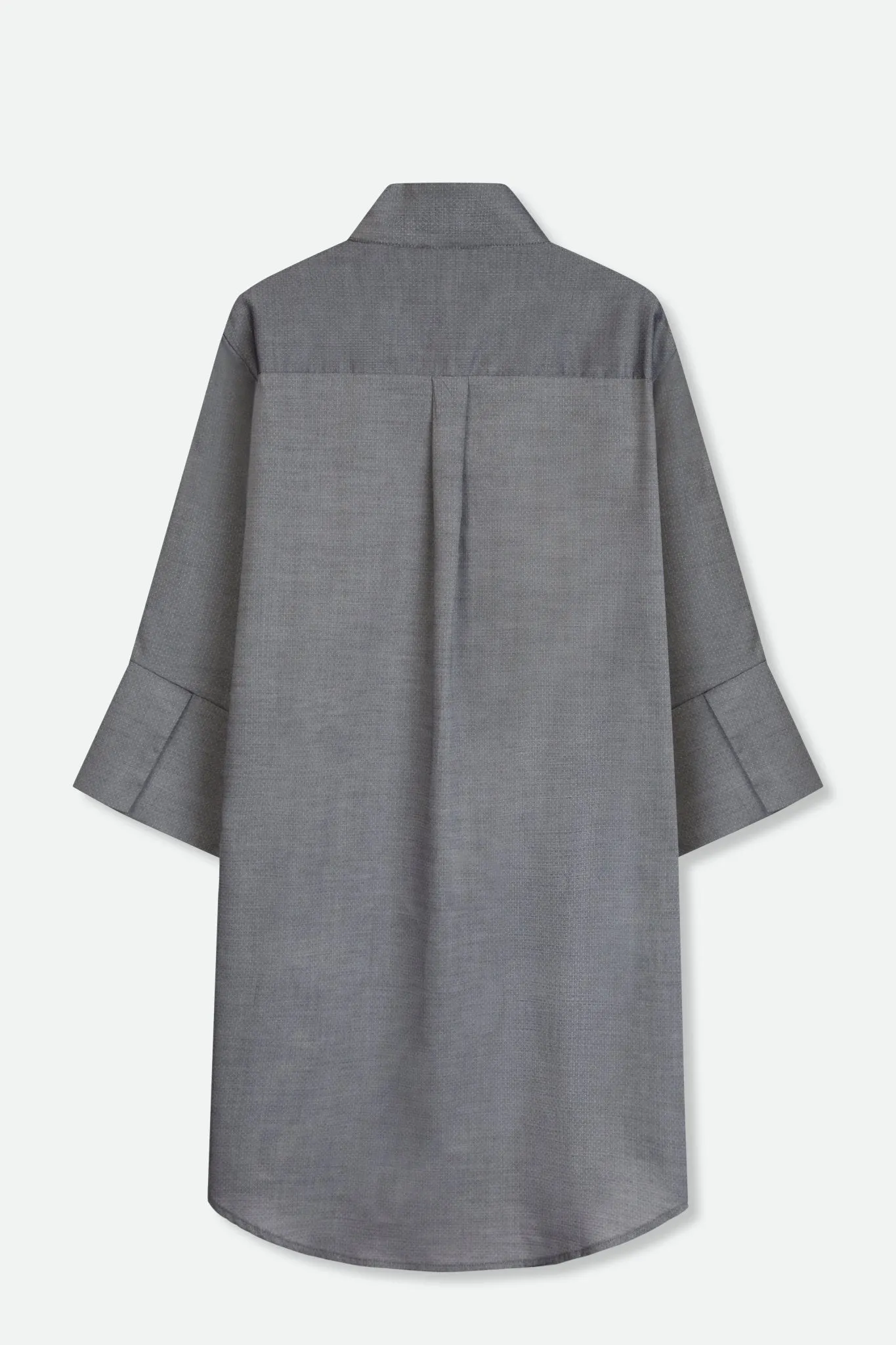 ARIANA WIDE CUFF TUNIC SHIRT IN ITALIAN COTTON