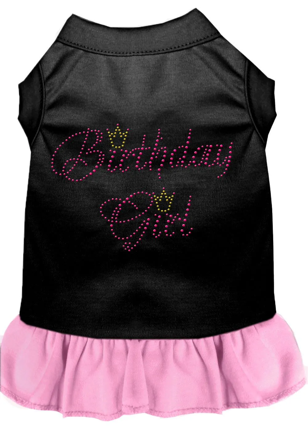 Birthday Girl Rhinestone Dresses Black With Light Pink Xs (8)