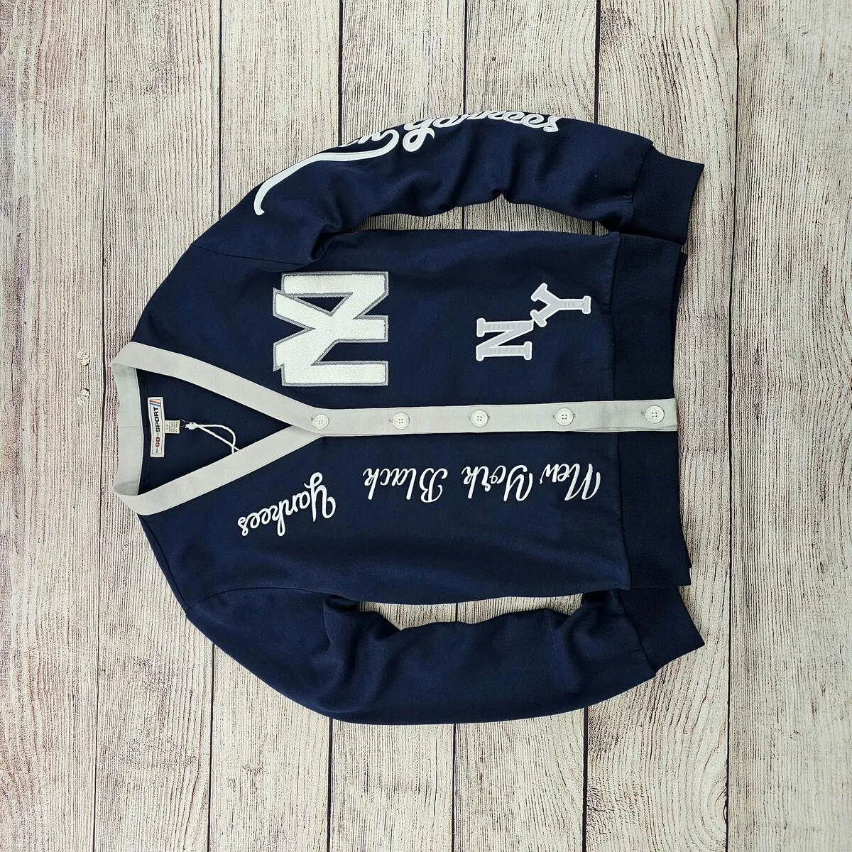 BLACK YANKEES FLEECE CARDIGAN