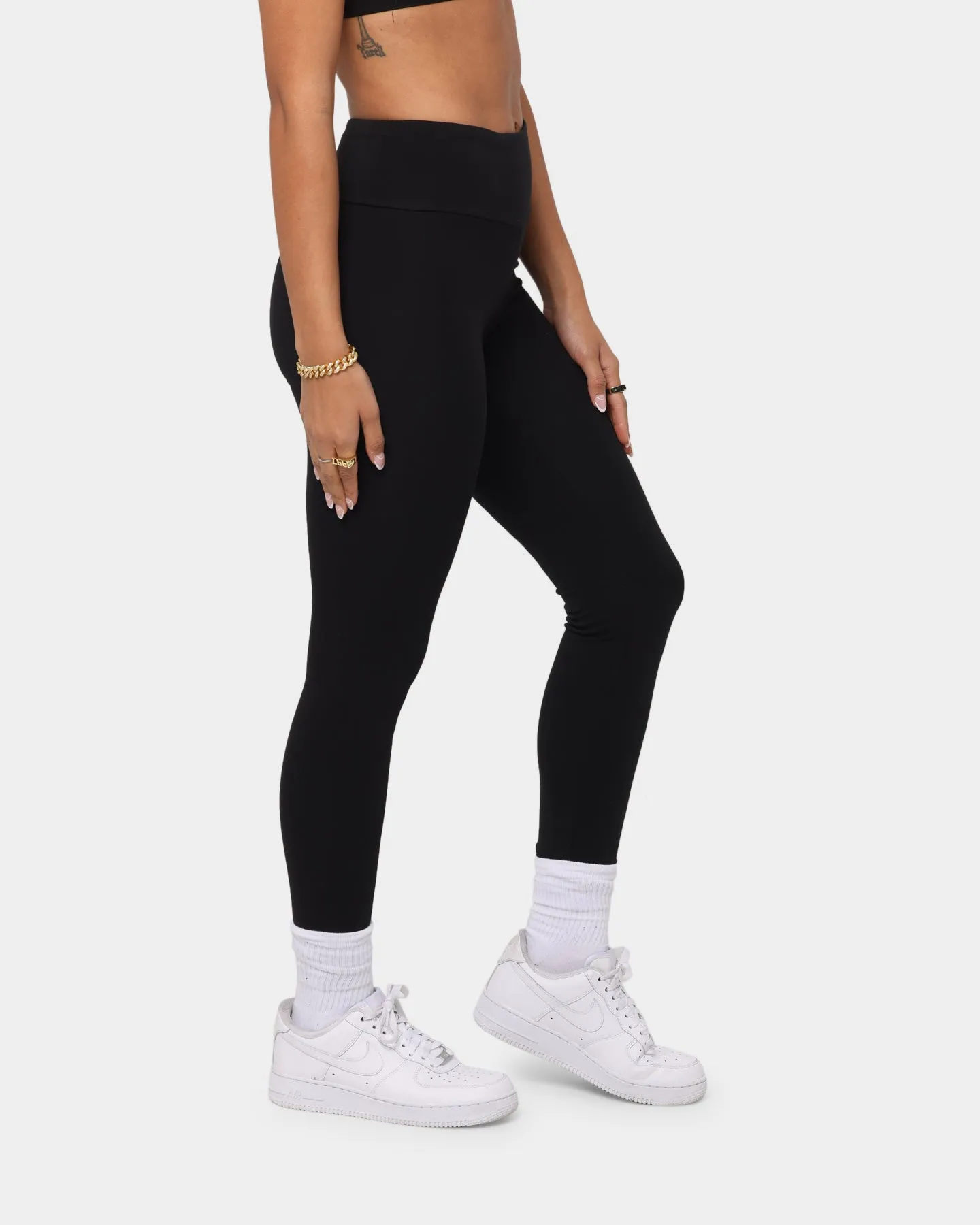 Champion Women's High Rise Leggings Black/Gold