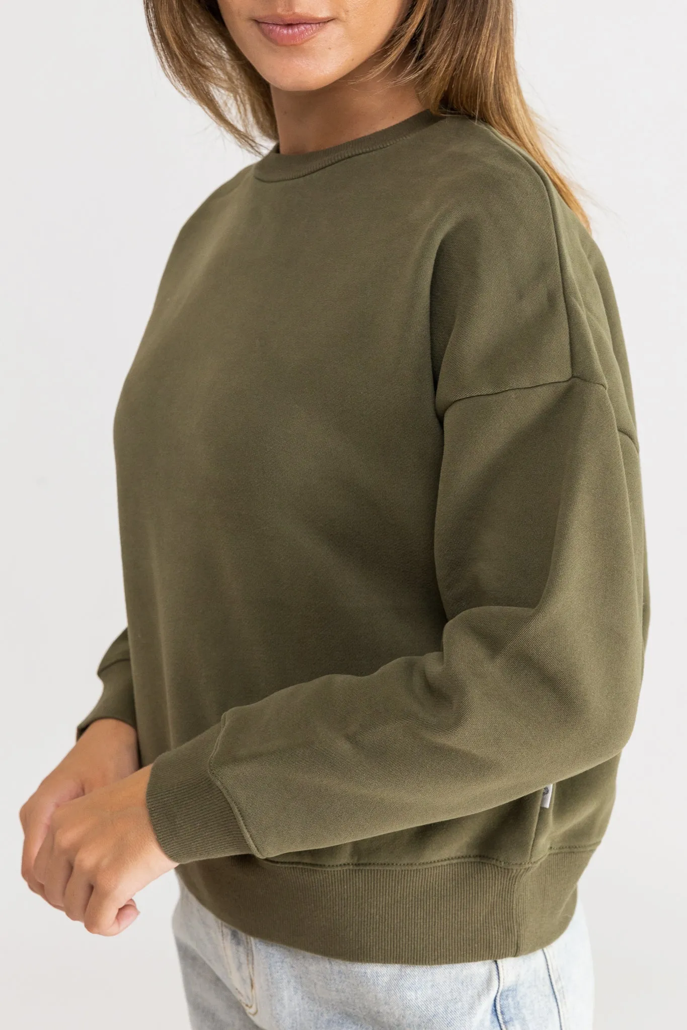 Classic Crew Neck Fleece Olive