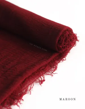 Crinkle Hijab - Maroon