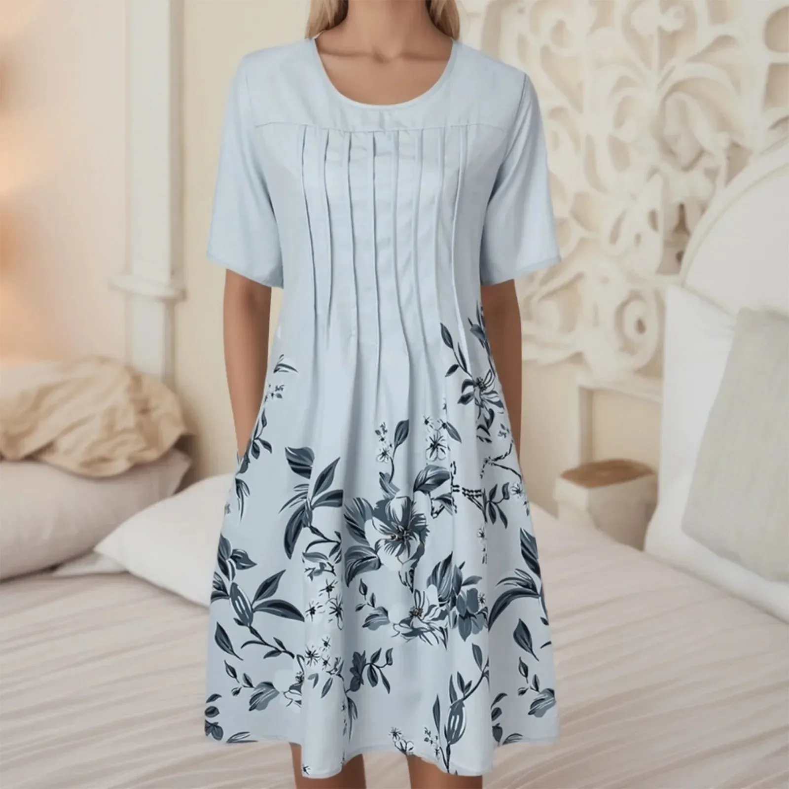 Elegant Printing Loose New Temperament Casual Fashionable Dress