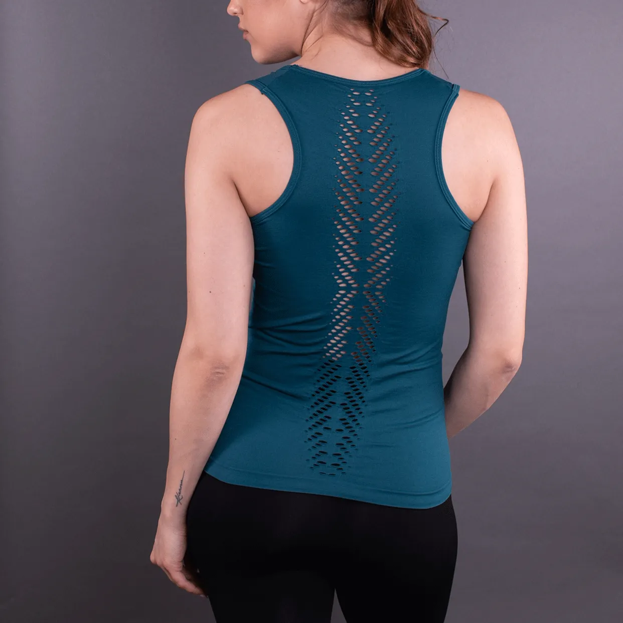 Final Sale Seamless Teal Leaf Tank