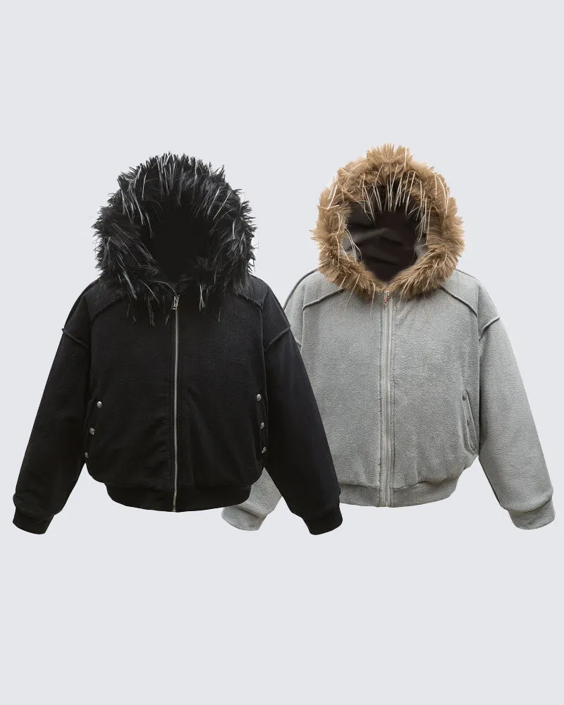 Fur-Lined Bomber Hoodies – Ultimate Winter Style