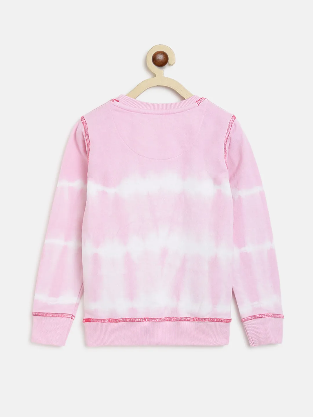 Girls Pink Tie-Dye Sweatshirt