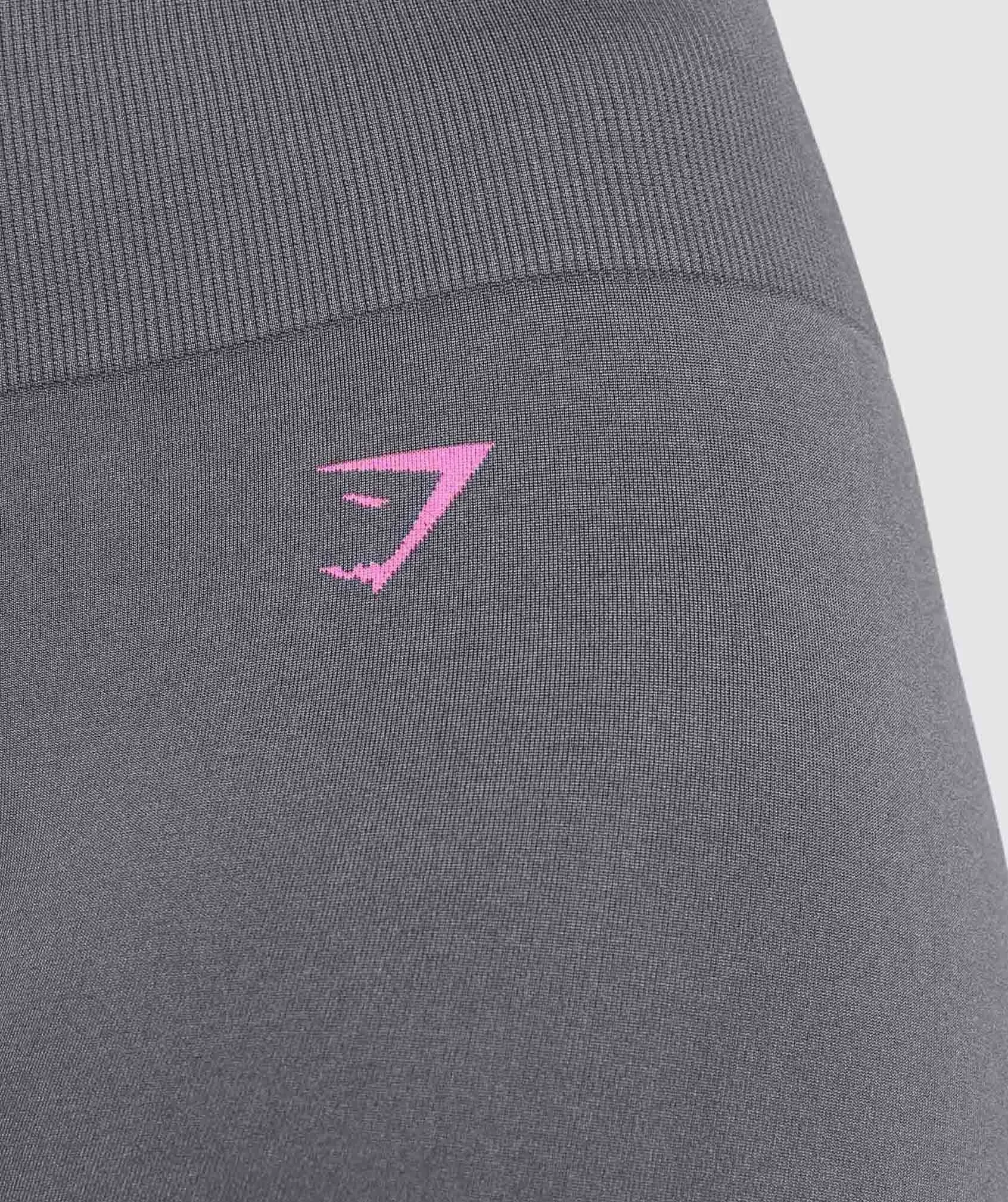 Gymshark Fit Mid Rise Leggings - Charcoal/Pink