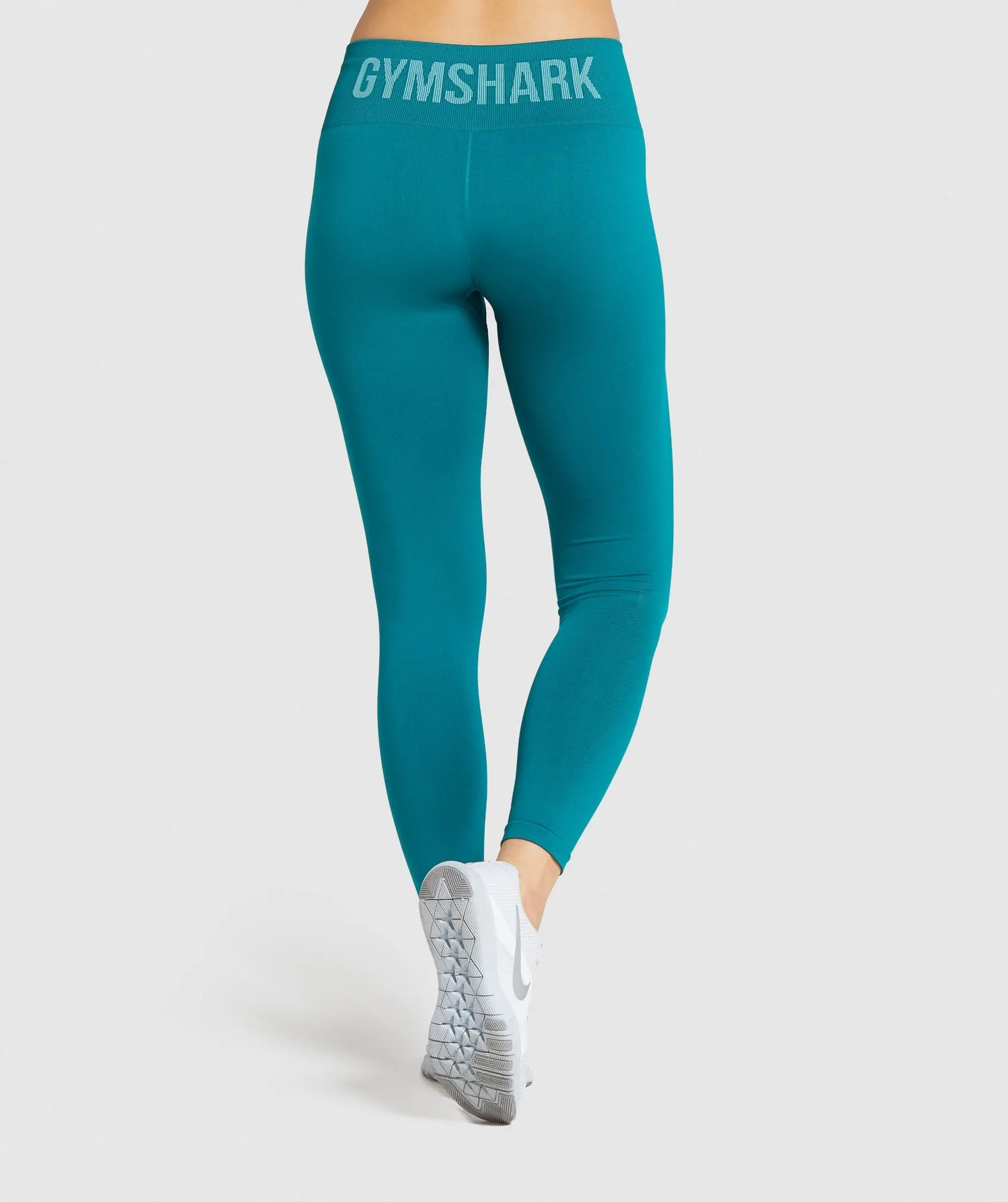 Gymshark Fit Mid Rise Leggings - Emerald/Aqua Green