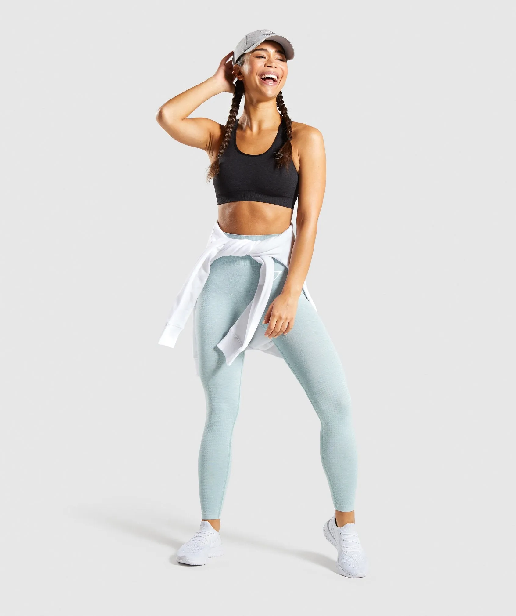 Gymshark Vital Seamless Leggings - Light Green Marl