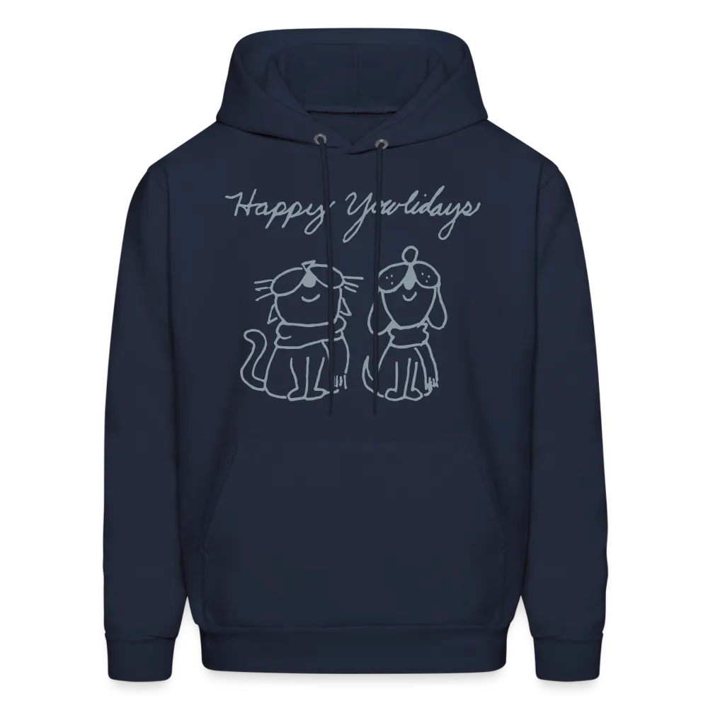 Happy Yowlidays Metallic-Print Hoodie