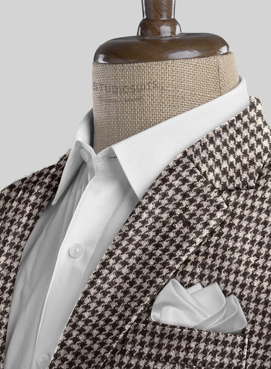 Harris Tweed Houndstooth Ebony Brown Jacket