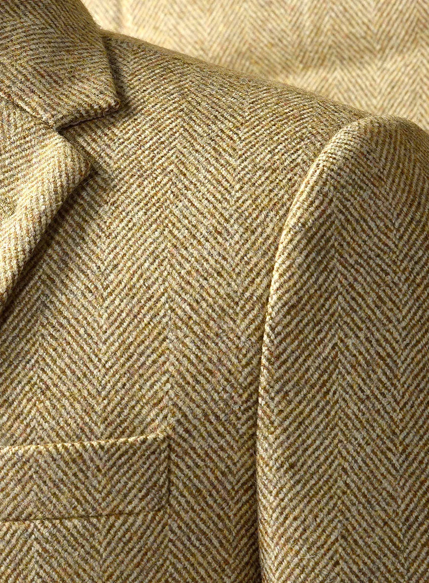 Highlander Heavy Beige Herringbone Tweed Jacket II