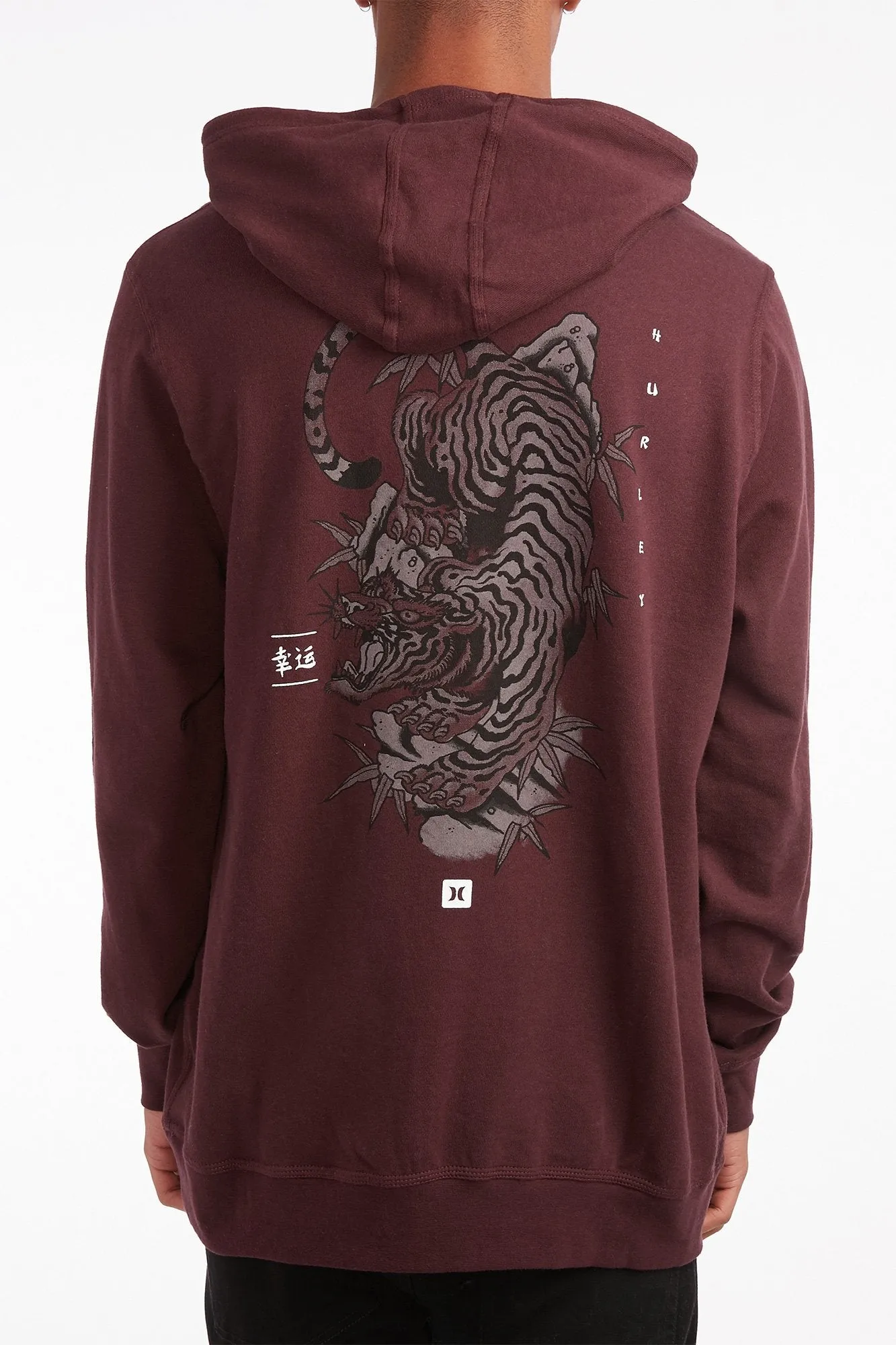 Hurley Guys Tiger Explosion Graphic Popover Hoodie