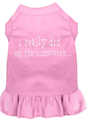 I Really Did Eat The Homework Screen Print Dress Light Pink Xxxl (20)