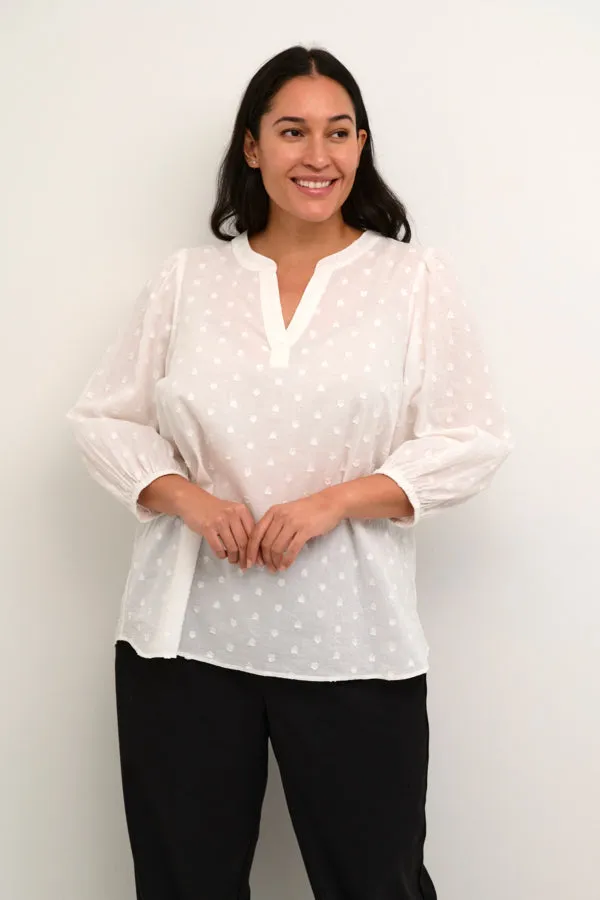 Kaffe Curve Jolana Blouse in White