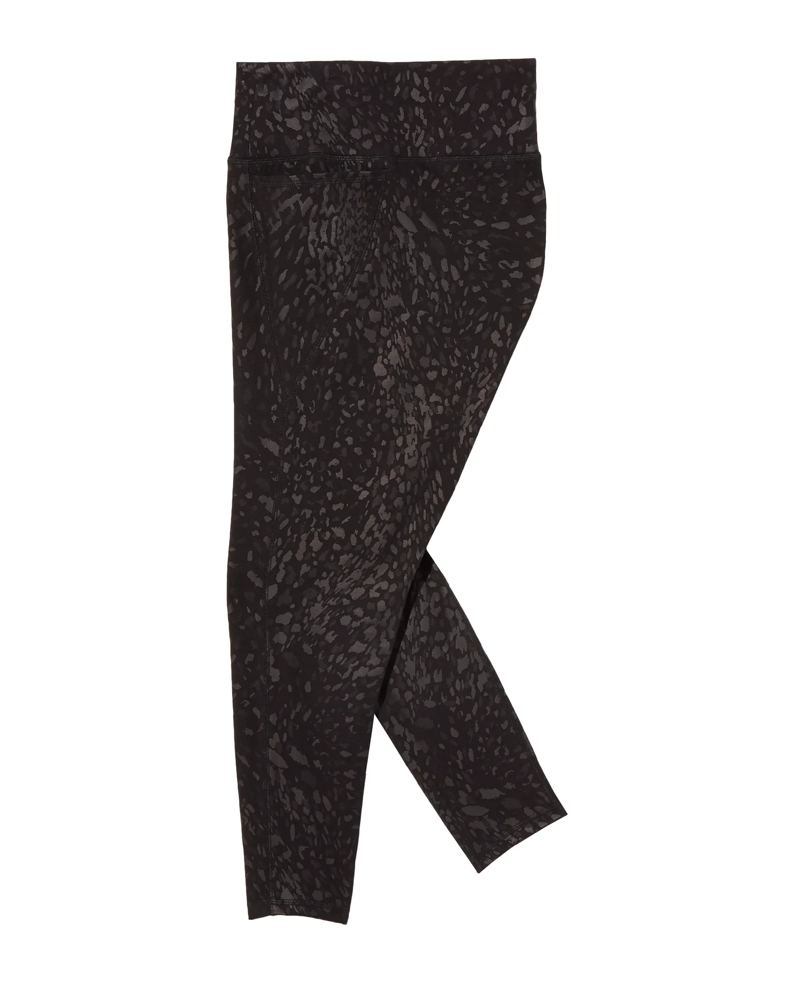 Kenmare Cropped Printed Leggings | Black / Charcoal Grey