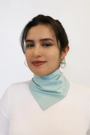 Lija Neck Scarf  |  Tea Green Stripe