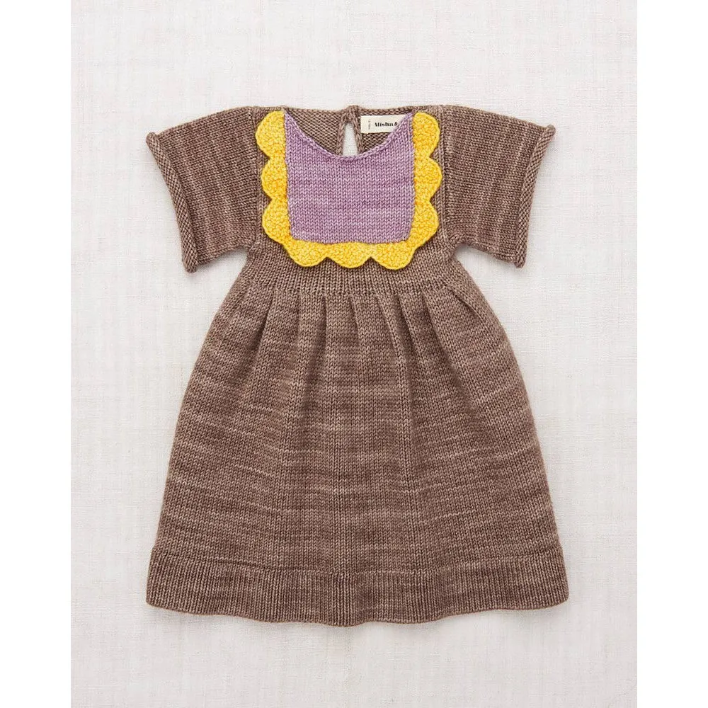 Misha & Puff - Scallop bib dress - Brut