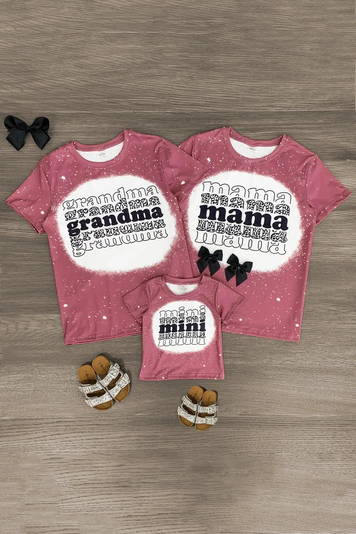 Mom & Me - "Grandma, Mama & Mini" Paint Splatter Top