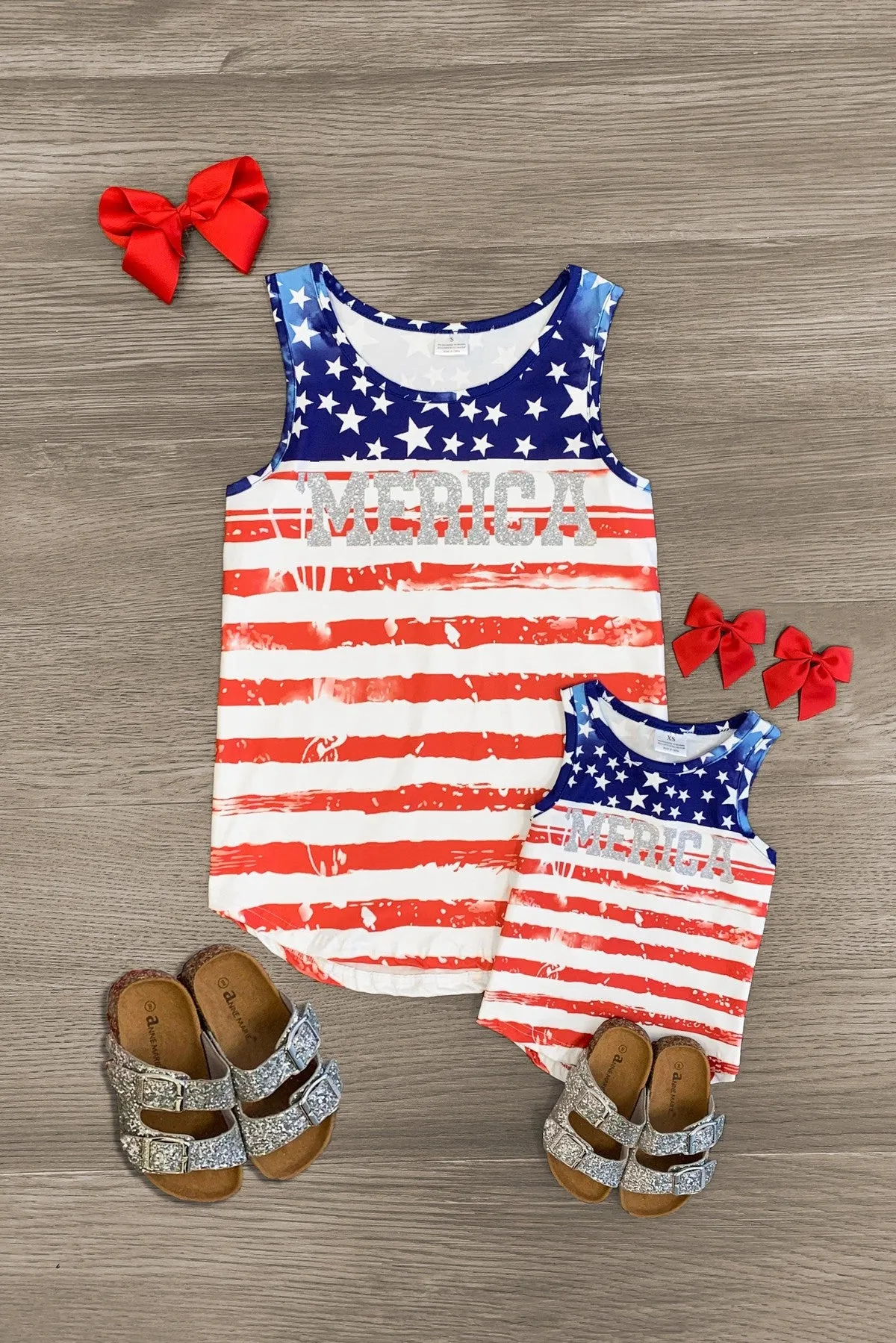 Mom & Me - "'Merica" Patriotic Tank Top