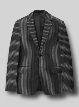 Napolean Isaura Stripe Gray Wool Jacket