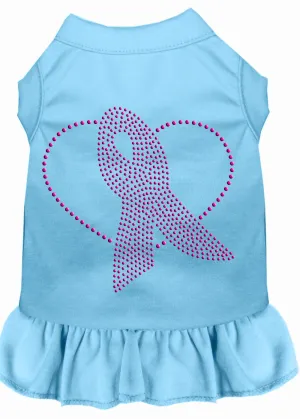 Pink Ribbon Rhinestone Dress Baby Blue Lg (14)