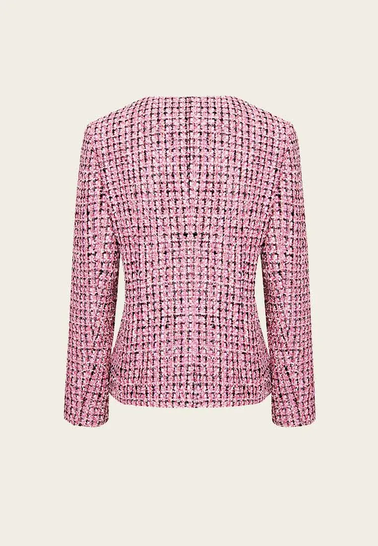 Pink Tweed Fly Jacket