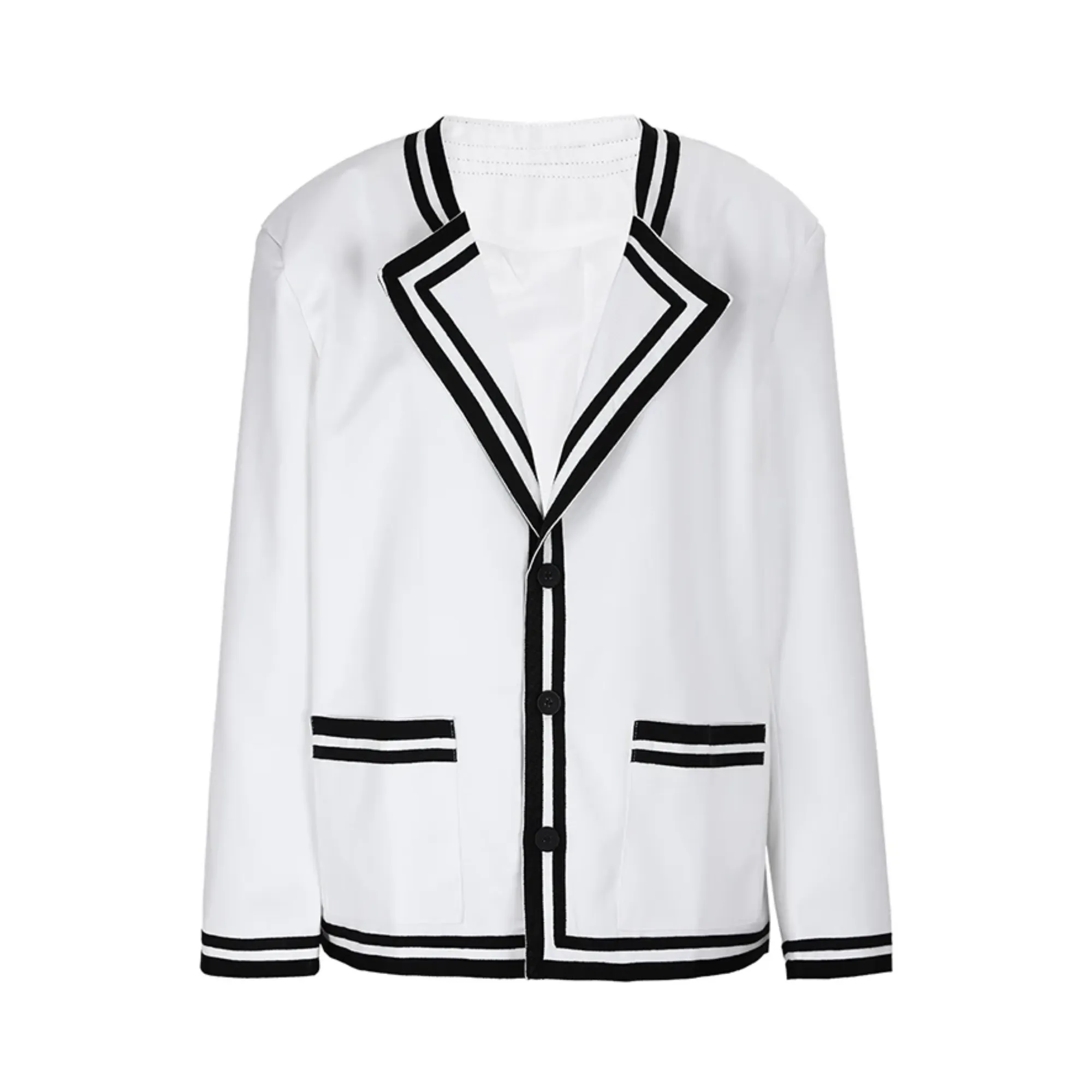 Pre Order:  Contrast Stripes Loose Fit Blazer