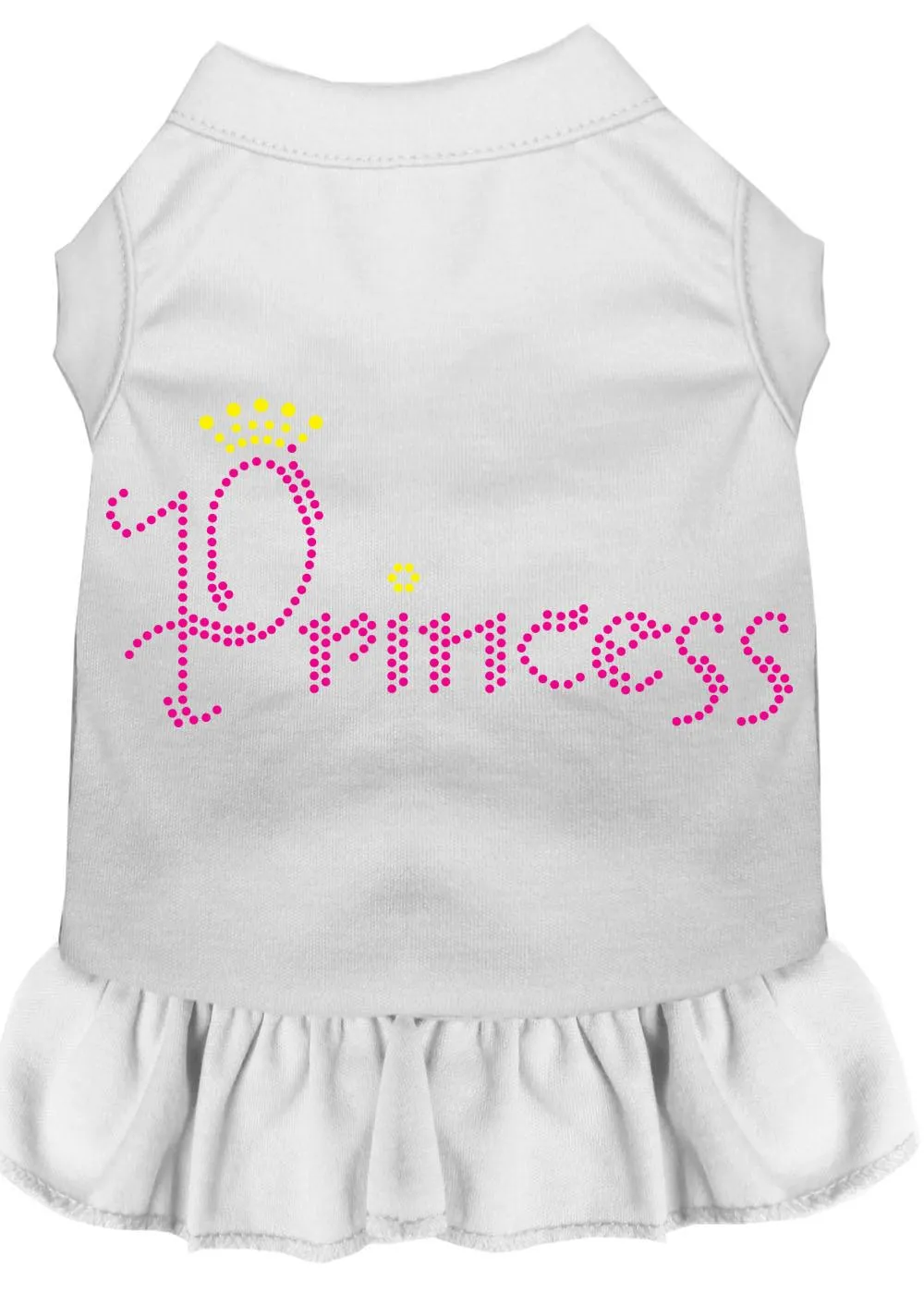 Princess Rhinestone Dress White Sm (10)