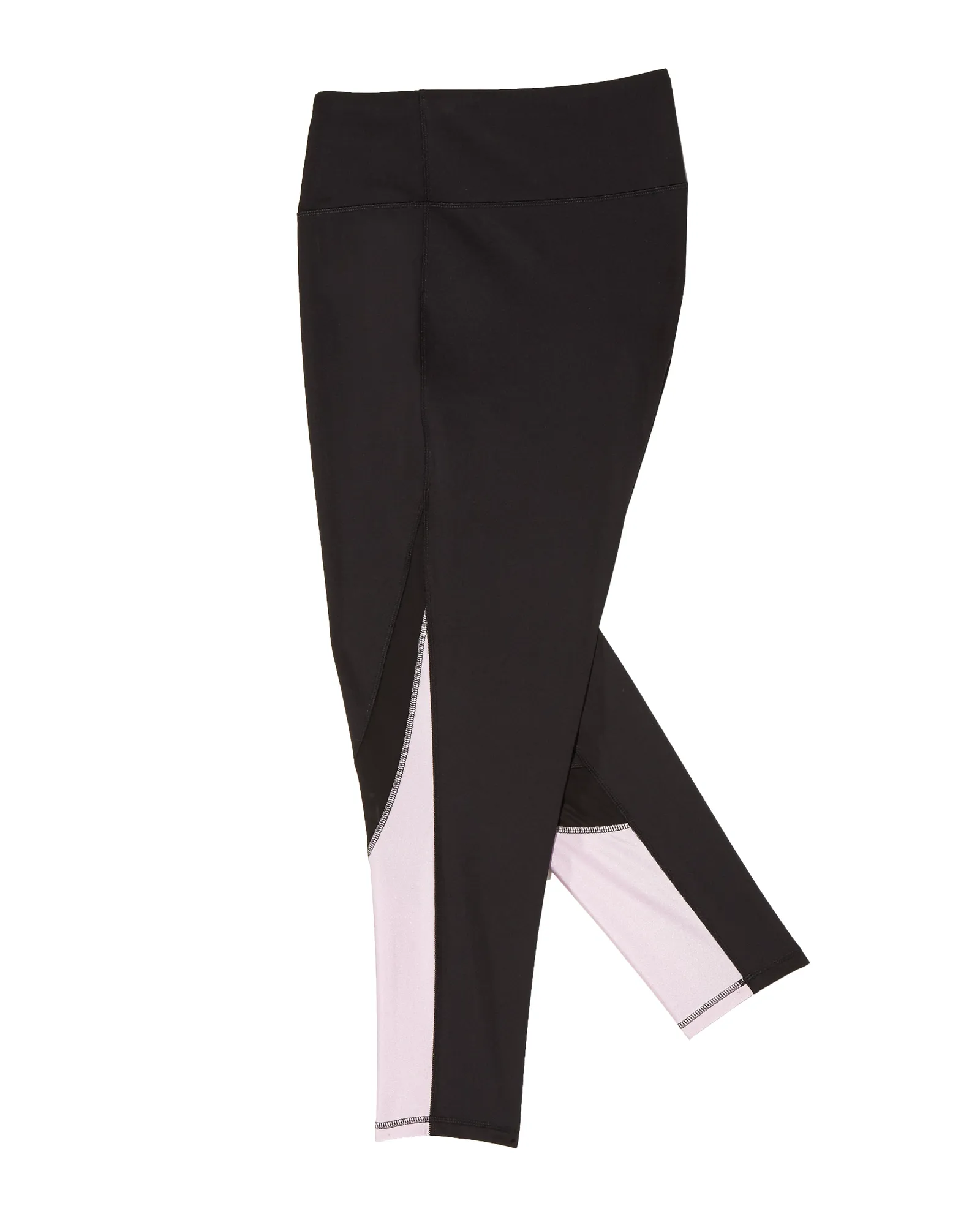 Racine Color Block Tights with Mesh Details | Black / Lilac