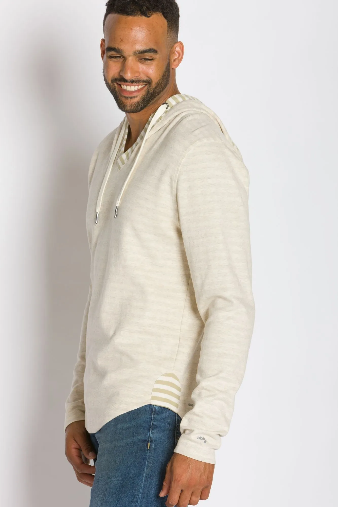 Rain | Men's Plated Knit Hooded Shirt