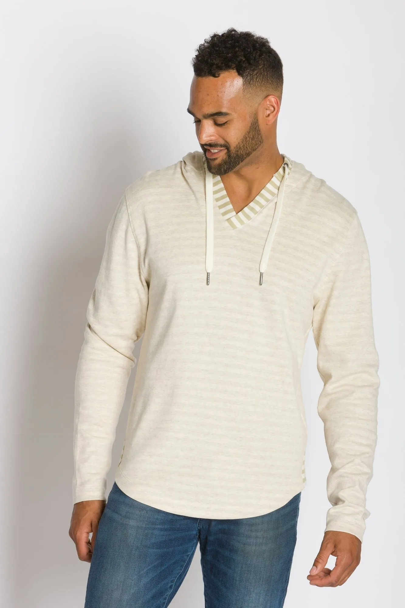 Rain | Men's Plated Knit Hooded Shirt