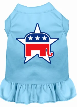 Republican Screen Print Dress Baby Blue Xxl (18)