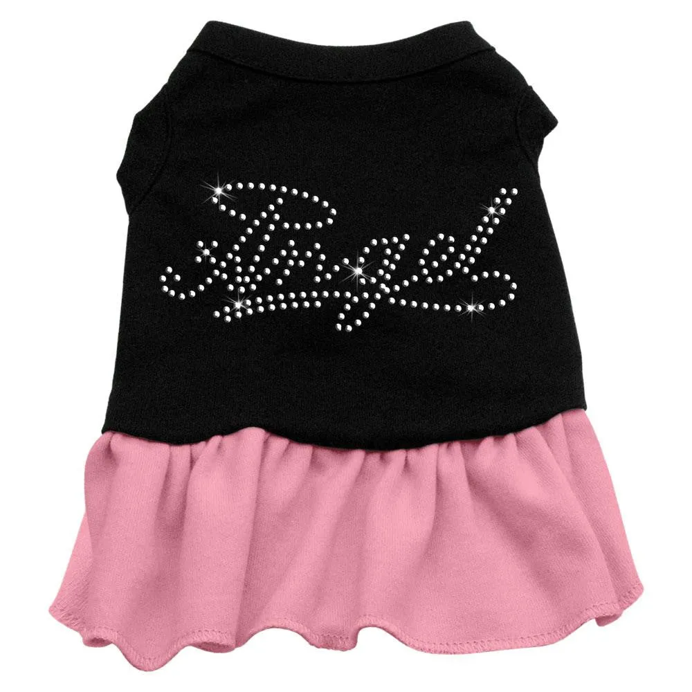 Rhinestone Angel Dress   Black with Pink Sm (10)