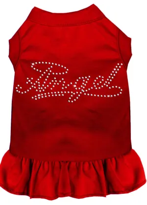 Rhinestone Angel Dress Red Sm (10)