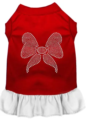 Rhinestone Bow Dress Red With White Xxl (18)