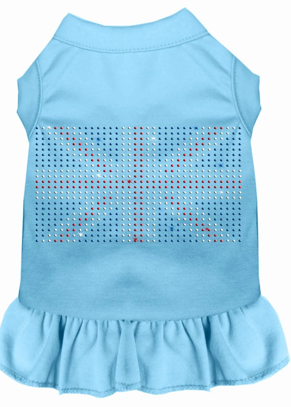 Rhinestone British Flag Dress Baby Blue Xl (16)