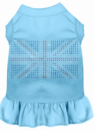 Rhinestone British Flag Dress Baby Blue Xl (16)