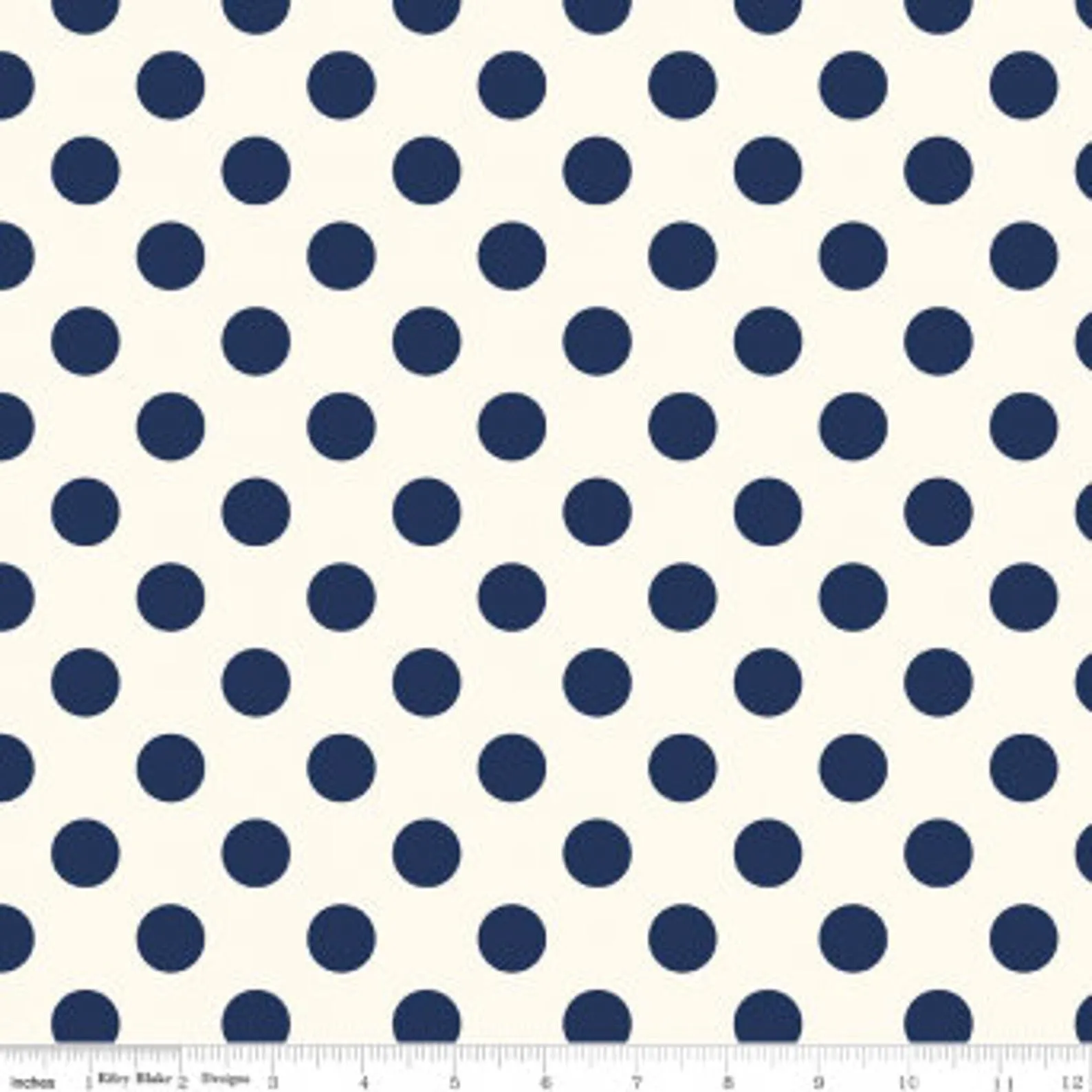 Riley Blake Designs Navy Dots on White Cotton Prints