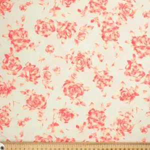 Ruby Red Collection #02 Peach Rose on Cream Cotton Prints