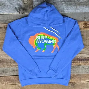 Surf Wyoming® Prismatic Bison Hoodie - Heather Royal