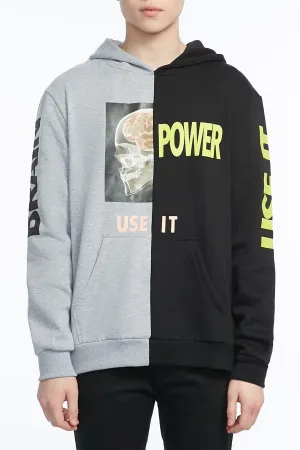 Take Cover Guys Split Brain Power Graphic Hoodie