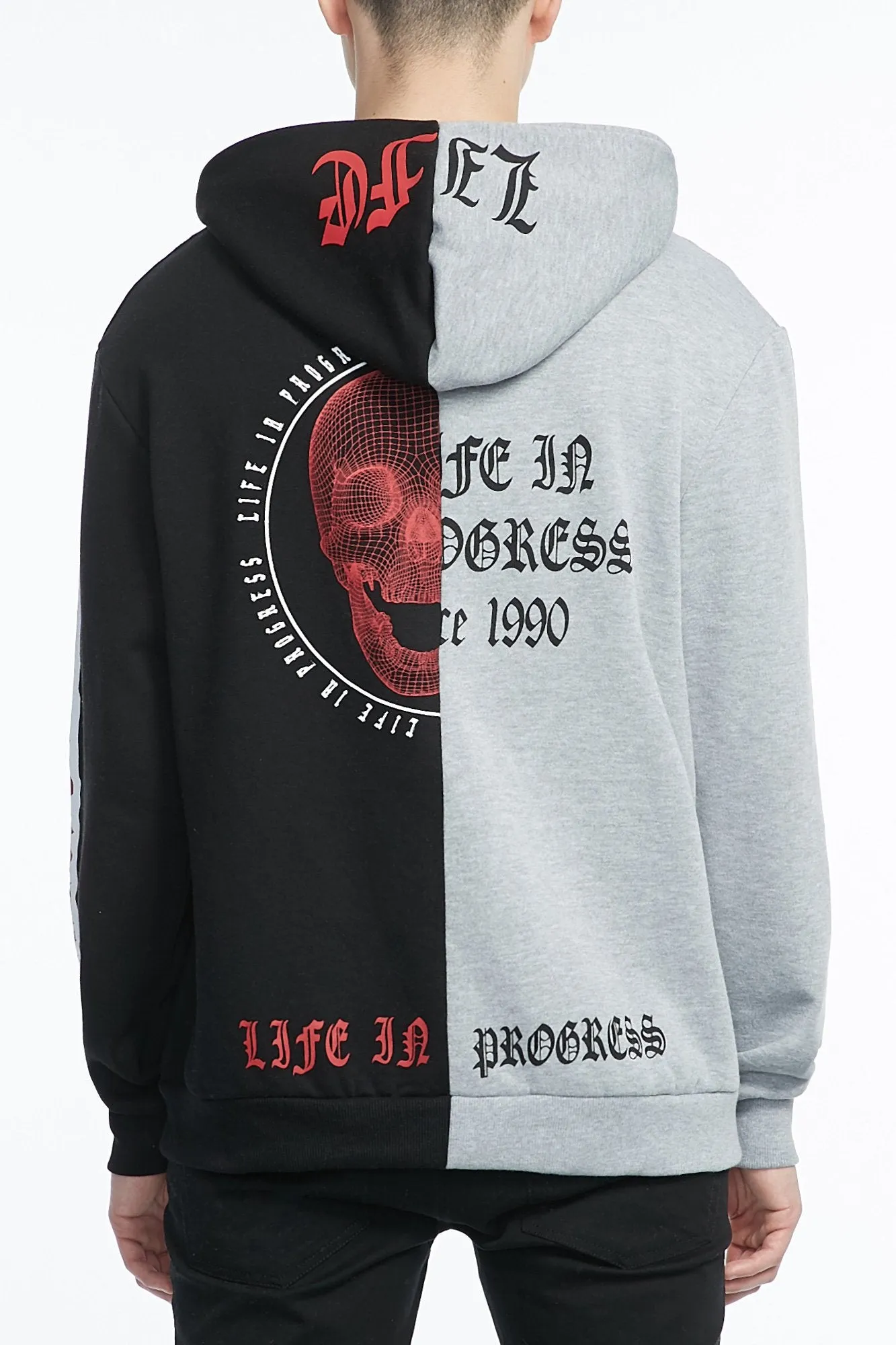 Take Cover Guys Split Skull Graphic Hoodie