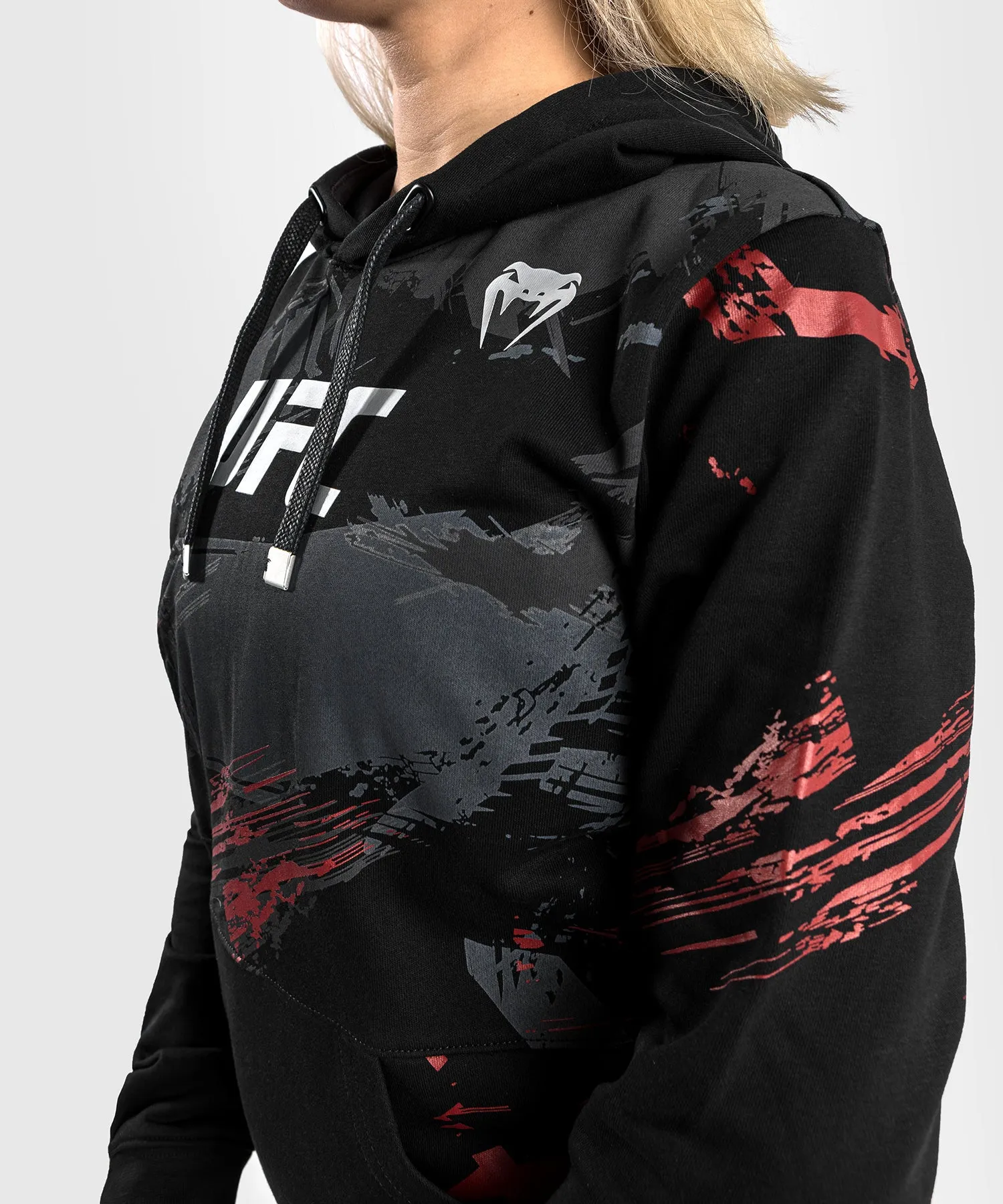 UFC Venum Authentic Fight Week 2.0 Women’s Pullover Hoodie - Black/Red