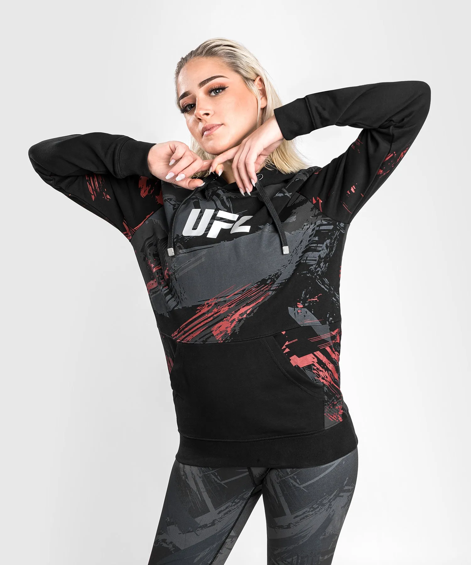 UFC Venum Authentic Fight Week 2.0 Women’s Pullover Hoodie - Black/Red