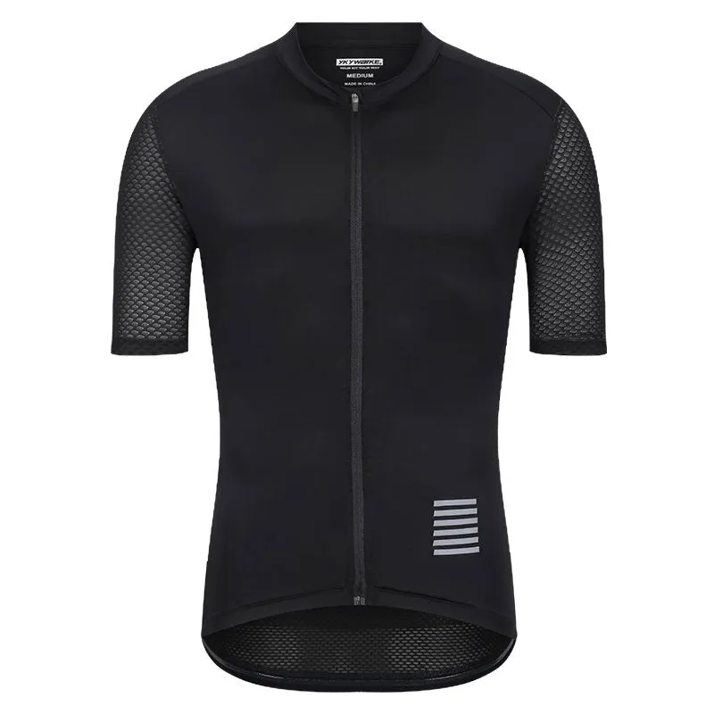 YKYW Men's Cycling Jersey Breathable Back Pocket Summer Reflective Dusk