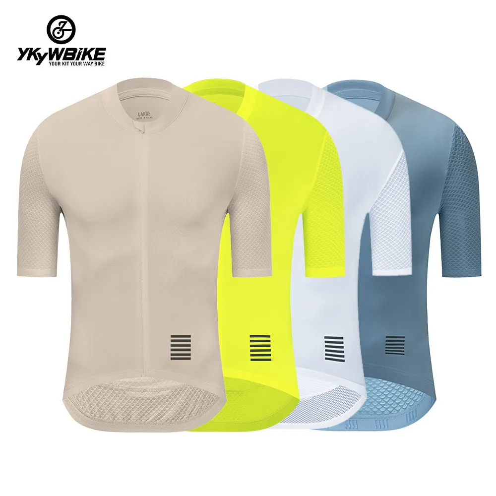 YKYW Men's Cycling Jersey Breathable Back Pocket Summer Reflective Dusk